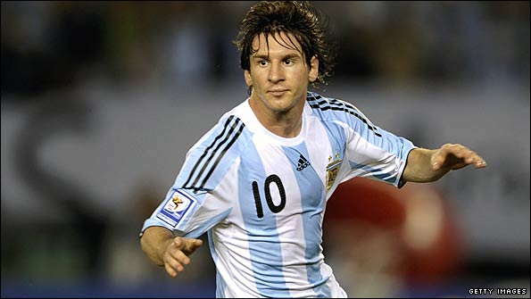 Lionel Messi is the central playmaker for Argentina