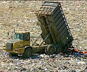 Aerial picture of the landfill site at Mucking Marsh