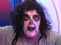 Dave 'the props' made-up like a zombie