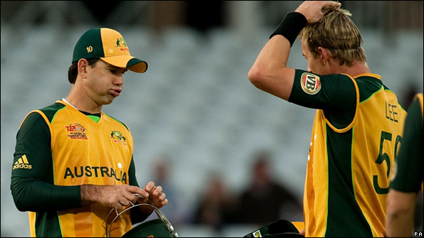 Ricky Ponting and Brett Lee