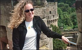 Scheila doing a bit of sighseeing