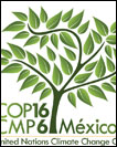 Póster de la cumbre de Cancún sobre cambio climático.