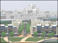 An artist's impression of Rochester Riverside.