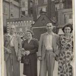 The picture taken just after the war in Scarboro shows me with my parents and (then)future husband Dennis