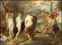 O Julgamento de Paris, quadro do pintor Peter Paul Rubens