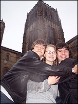 Harry, Hannah and Gareth, Durham Cathedral, 2005