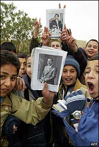 صدام کی حمایت میں ریلی