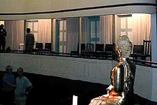 Statute of Buddha in the former theatre