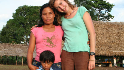 Almu with one of the Achuar families