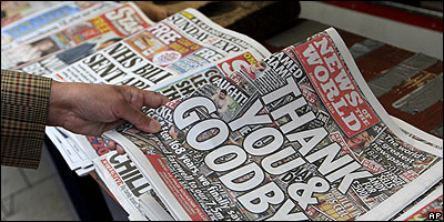 La última edición de News of the World