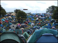 campsite at Leeds Festival
