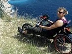 Karen biking in Turkey