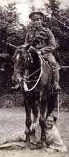 1915 photo of veteran Smiler Marshall on horseback