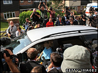 Media surrounding McCann's car