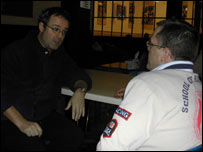 Mike Parr and interviewee