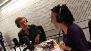 Mat and Liz laughing