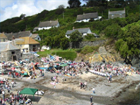Cadgwith was packed full of gig rowers 