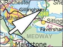 Medway and Maidstone map