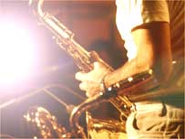 Saxophone in spotlight
