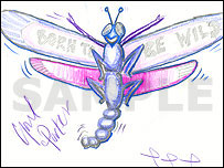 Gail Porter's dragonfly was 'born to be wild'!