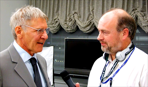 Harrison Ford with the BBC