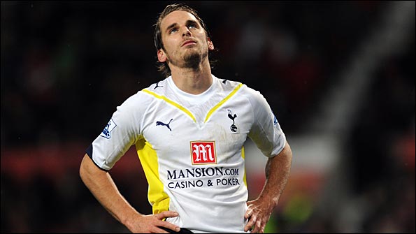 David Bentley is left to ponder a disappointing night for Tottenham