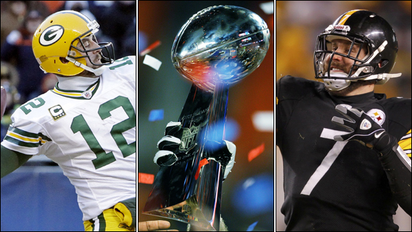 Aaron Rodgers and Ben Roethlisberger will compete for Super Bowl XLV on Sunday night. 