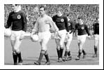The Scotland team walk out at Wembley