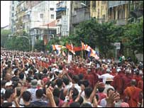 बर्मा में प्रदर्शन