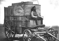 Roger Fenton's van and assistant