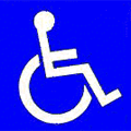 Blue badge wheelchair logo