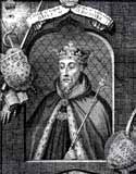 Black and white illusrtation showing John Gaunt