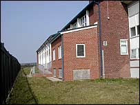 The west side of the garden area