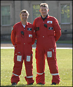 Yorkshire Air Ambulance paramedics, Tony Wilkes and Lee Davison