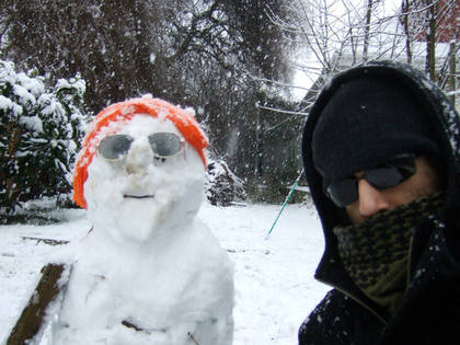 Barf Singh and friend