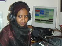 Ubax Mohamed, a presenter on Somali Voice radio 