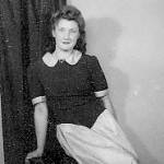 Audrey at the photographers in Rotherham, South Yorkshire. Late 1944