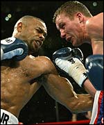 Roy Jones Junior and Clinton Woods in action