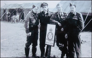 Fahy, with pipe and air crew