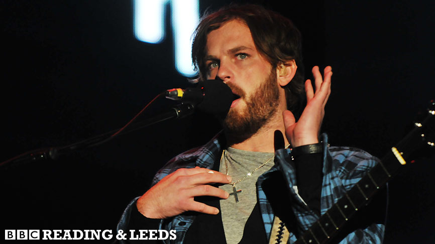 Kings of Leon performing live at Reading 2009