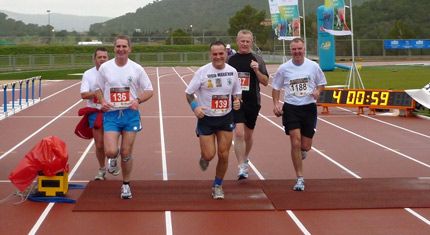 Gerry McDaid, (number 139) completes his 100th marathon in Mallorca. 