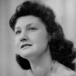 Audrey at the photographers in Rotherham, South Yorkshire. 1945