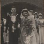 This shows my parents on their wedding day. My father served on SS Cameron