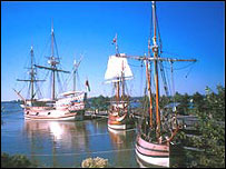 Replica ships at Jamestown settlement