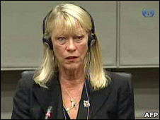 Carole White appears at the Hague