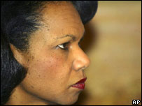 A secretária de Estado americana, Condoleezza Rice