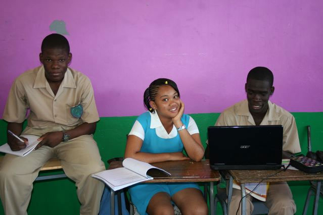 Pupils at William Knibb High School