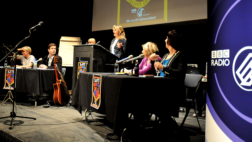 The cast of Swots at the CCA, Glasgow, June 2010.