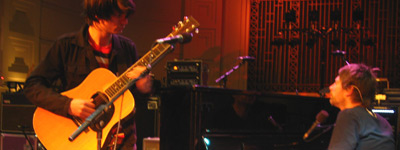 Jonny Greenwood and Thom Yorke - Photo by Colin Greenwood