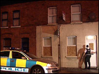 Police visit the scene of the attack